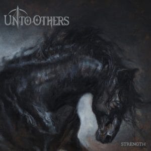 Ein schwarzes Pferd als Cover des Albums "Strength" von UNTO OTHERS