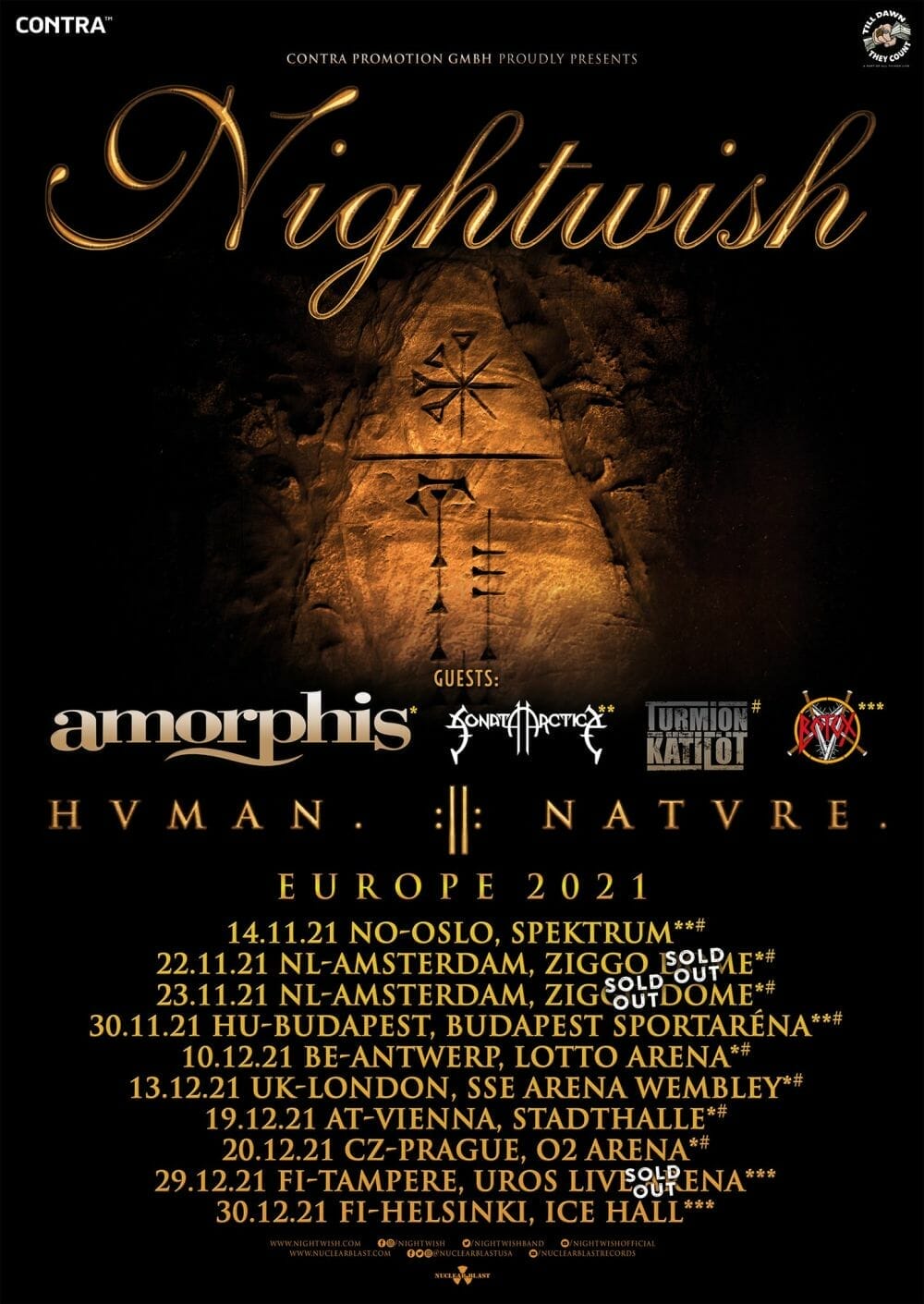 Nightwish Tour 2021 Resttermine
