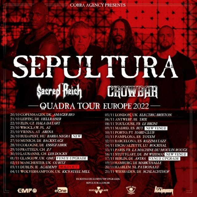 Poster der Sepultura Tour 2022