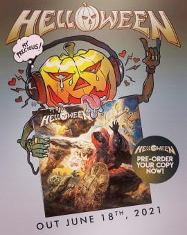 Werbeplakat zum selbstbetitelten Reunion-Album von Helloween
