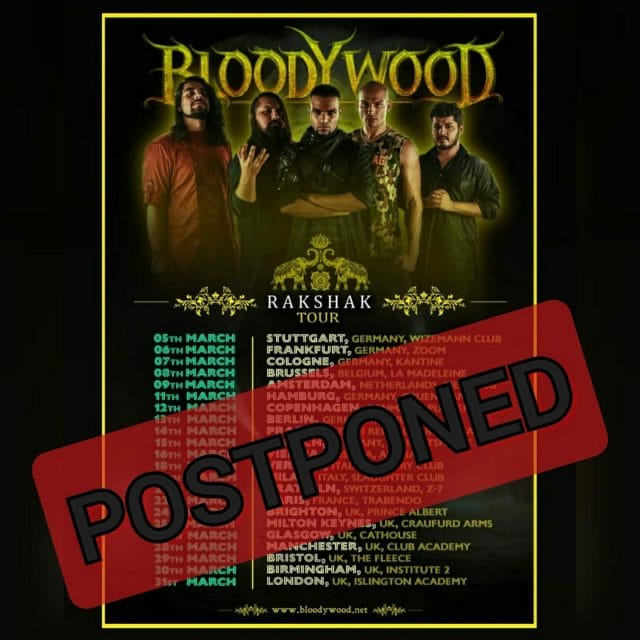 Bloodywood Tour postponed
