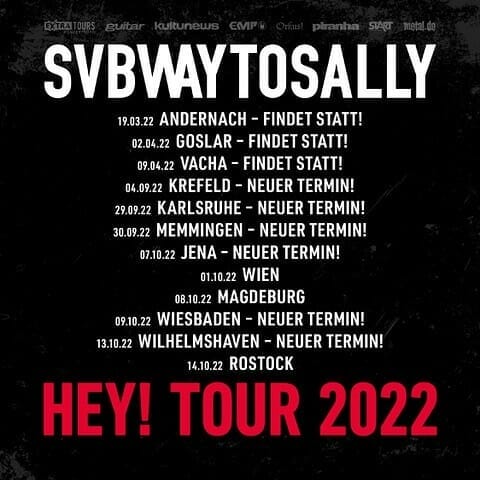Plakat zur Subway to Sally Hey!-Tour 2022