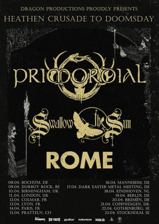 Primordial touren mit Swallow The Sun und Rome 2022