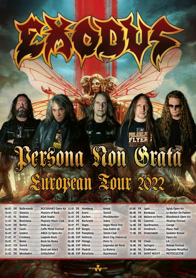 Tourplakat der Persona Non Grata Tour von Exodus