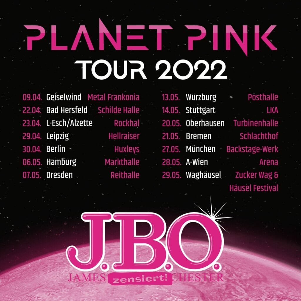 Plakat zur Planet Pink Tour von J.B.O.