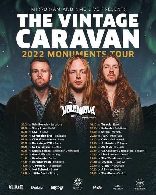 The Vintage Caravan Tour 2022 Banner
