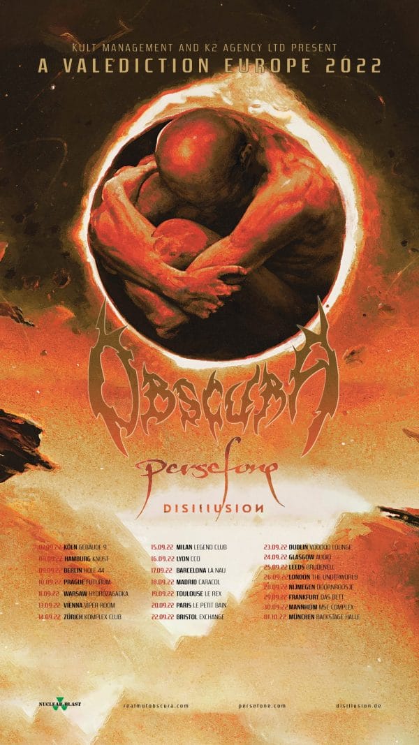 Obscura Persefone Disillusion A Valedition Tour 2022