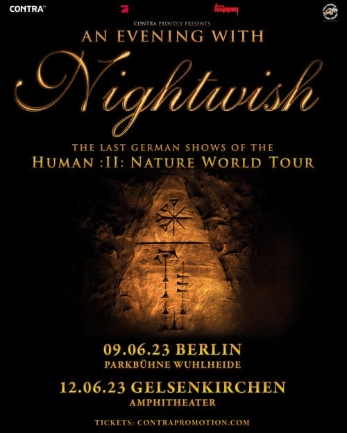 Nightwish Tourflyer mit Daten und Album Artwork