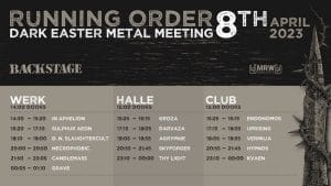 Dark Easter Metal Meeting 2023 Running Order