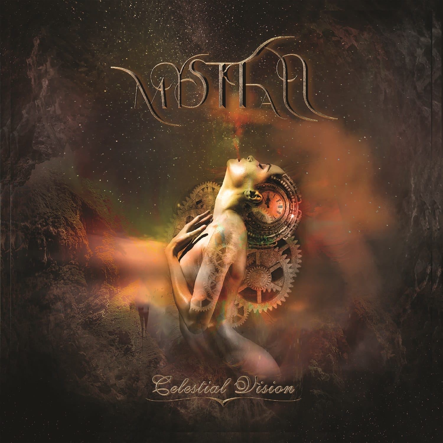 Cover des Albums "Celestial Vision" von der Band "Mystfall"