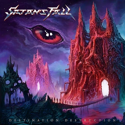 Cover Artwork des Albums Destination Destruction der finnischen Power Metal Band Satans Fall
