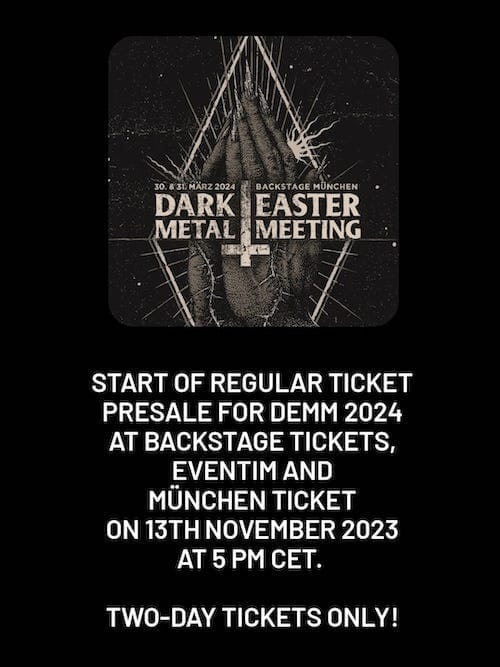 Dark Easter Metal Meeting 2024 Vorverkauf