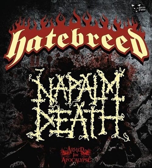 Hatebreed + Napalm Death, Armed For Apocalypse - Flyer