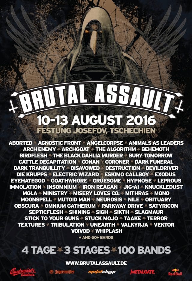 Brutal Assault 2016 bands