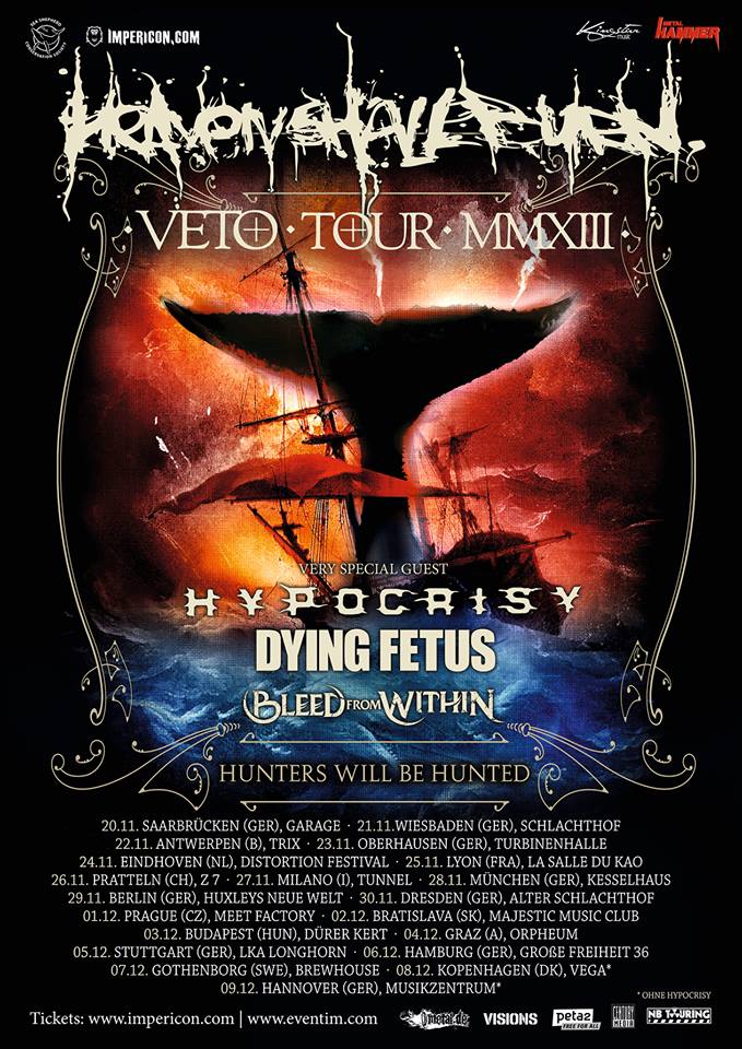 heaven shall burn tour plakat 2013