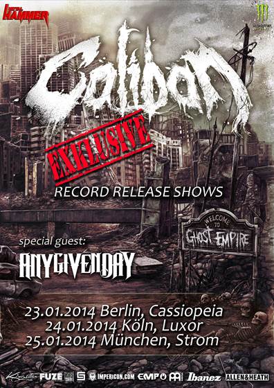 caliban - release shows flyer