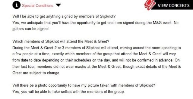 Meet&Greet Slipknot USA